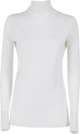 Fabiana Filippi Maglia Dolcevita in Filato Cashmere Seta - Dames - Cashmere truien - Wit - S - Kasjmier - Truien & Vesten