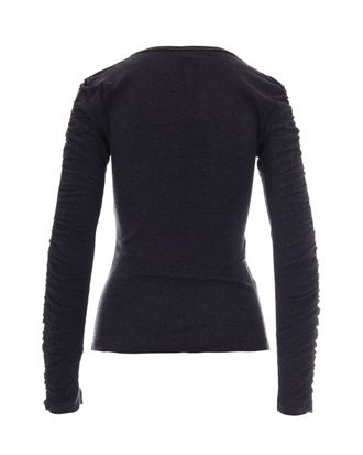 Pinko Womens Knit Jumper Muscari Grey Corvo Cotton Wool Jumpers Sweater