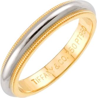 Tiffany & Co. Platinum Yellow Gold Yellow Gold (18K) Platinum Band Ring (Pre-Owned)