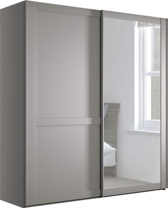 Wiemann Schwebetürenschrank »Göteborg« Querriegel und Griffleisten im Korpusfarbton, inkl. Spiegel