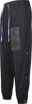 Nike Jordan Mens Air Jordan Logo Printing Gradient Drawstring Lacing Bundle Feet Sports Pants/Trousers/Joggers Black DV6281-010
