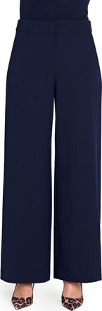 Tahari by ASL Wide Leg Pants in Deep Navy at Nordstrom, Size 10P