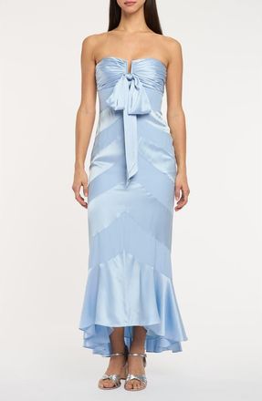 Cinq &agrave; Sept Cadilyn Strapless Silk Mermaid Dress in Cornflower at Nordstrom, Size 14