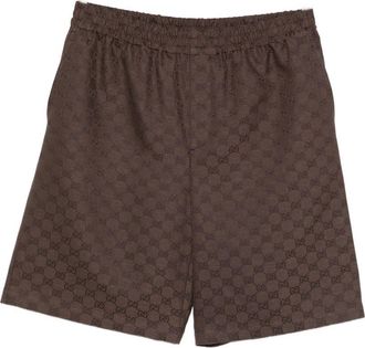 Gucci Gg Linen Blend Shorts