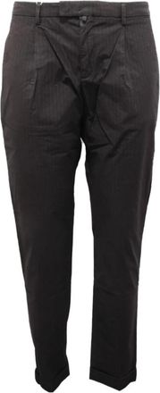 BRIGLIA 1949 Pinstripes Slim Broek Made in Italy - Heren - Nette broeken - Zwart - 2XL - Broeken