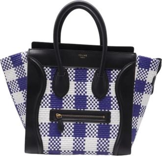 Celine Pre-owned Mini Luggage Plaid Tote Bag - Dames - Vintage Shopper - Veelkleurig - ONE Size - Leer - Vintage