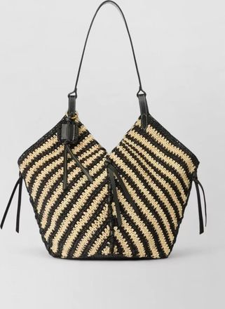 Isabel Marant tampa raffia shoulder bag striped tassels