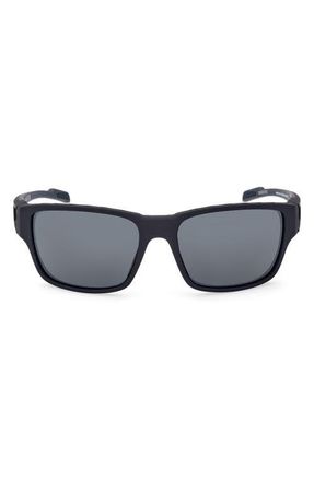 adidas 61mm Navigator Sunglasses in Black /Smoke Polarized at Nordstrom
