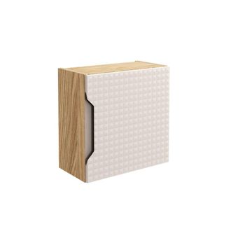 Petits Meubles Armario de pared 1 puerta paneles de melamina y mdf beige y madera