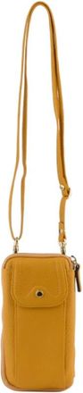 Pourchet Portable Case - Dames - Telefoonaccessoires - Geel - ONE Size - Leer - Accessoires
