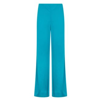 Alberta Ferretti Wide-leg Long Trousers - female - Alberta Ferretti - Wide Trousers - Blue - S - Trousers