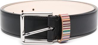 Paul Smith Black Signature Buckle Belt