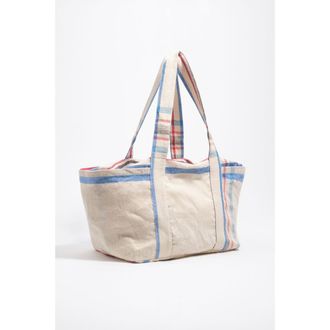 Bimba & Lola Linen Maxi Bag in Ecru at Nordstrom
