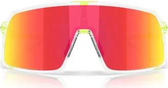 Oakley Sutro 37mm Rectangle Shield Sunglasses in Clear/prizm Ruby at Nordstrom