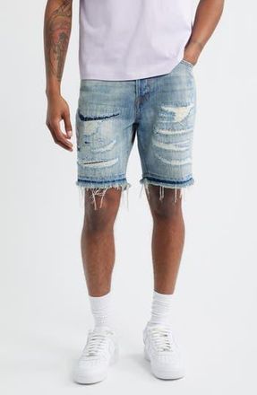 Billionaire Boys Club BB Cadet Distressed Cutoff Denim Shorts in Opal at Nordstrom Rack, Size 40