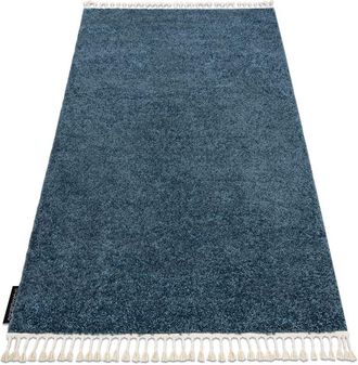 RugsX Rugsx - Carpet berber 9000 blue Fringe Berber Moroccan shaggy blue 240x330 cm