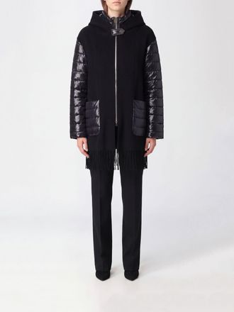 Herno Cappotto imbottito al ginocchio in lana e cashmere con cappuccio