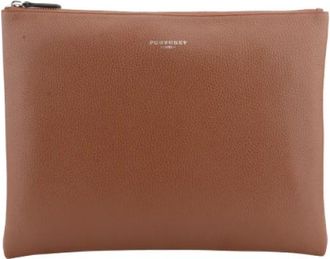 Pourchet Corso Large Clutch - Heren - Tassen - Bruin - ONE Size - Leer - Tassen