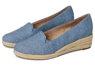 Life Stride Kamilla Wedge Espadrilles Womens Shoes Denim Blue : 9.5 W (C), Polyester