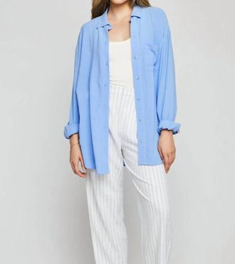 Gentle Fawn Hudson Button Down Shirt In Blue