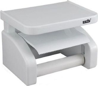 Trade Shop Trade Shop - Porta Rotolo Carta Igienica Portarotolo A Ventosa Bianco Accessori Bagno 59544