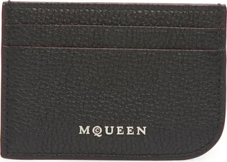 Alexander McQueen Sling Card Case in 1000 Black/Silver at Nordstrom