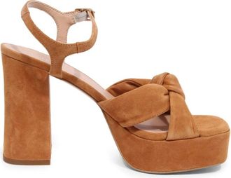 Unisa Su&egrave;de Sandalen met Cannelle Model - Dames - Sandalen met hakken - Bruin - 40 EU - Su&egrave;de - Schoenen