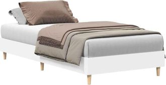 vidaXL Estructura De Cama Sin Colch&oacute;n Madera Blanca 90x200 Cm Vidaxl