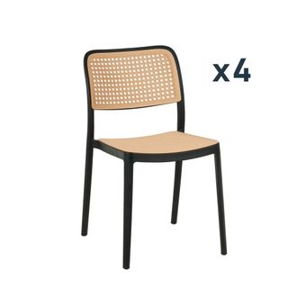 Klast Packs 4 sillas polipropileno negro 44 x 81 cm