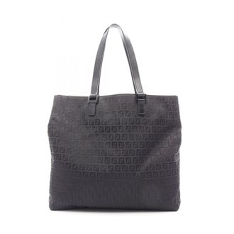 Fendi Black Canvas Leather Handbag Tote Bag (Pre-Owned)