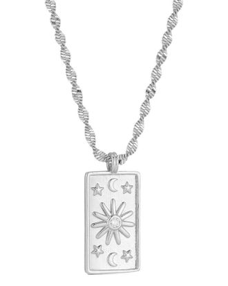 Sphera Milano Cz Tag Necklace