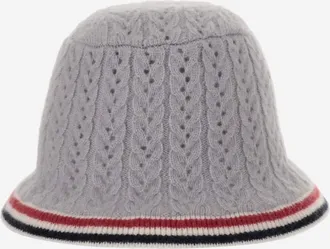 Thom Browne Grey Colorful Striped HAT