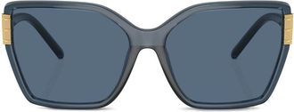 Tory Burch Eleanor oversize-frame sunglasses - unisex - Acetate - 58 - Blue