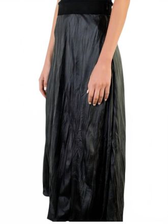 THML Clothing Long Leather Skirt In Black