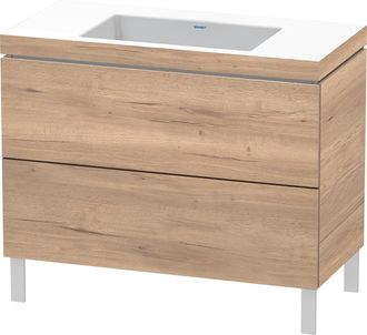 Duravit Duravit L-cube C-conjunto Vertical, 2 Cajones, Sin Rebosadero