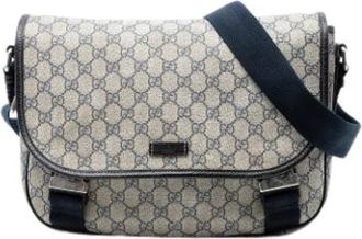 Gucci Pre-owned Cross Body Bags, female, Beige, Size: ONE SIZE Pre-owned Canvas Crossbody Bag