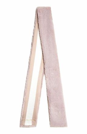 Cynthia Rowley Out East Faux Fur Silk Scarf in Blush at Nordstrom