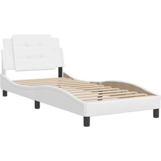 vidaXL Vidaxl - Estructura De Cama Sin Colch&oacute;n Cuero Sint&eacute;tico Blanco 80x200 Cm