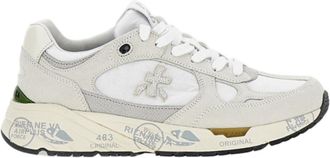 Premiata Suede Leather-Insert Sneakers With Vintage-Inspired Sole