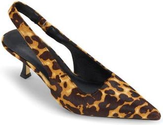 Yosi Samra Haven Genuine Calf Hair Slingback Pump in Leopard at Nordstrom, Size 8.5