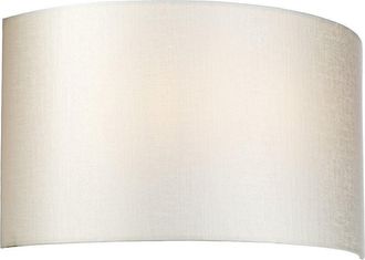 Netlighting Cooper Large Curved Wall Light Brass Ivory Faux Silk Shade