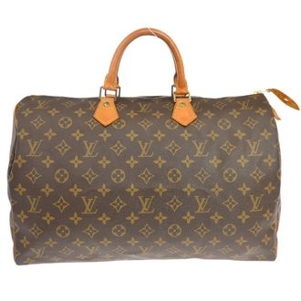 Louis Vuitton Speedy Handbag Monogram Canvas Brown Canvas Handbag (Pre-Owned)