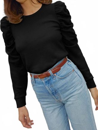 Nation Ltd Perla Gathered Sweatshirt In Green Tea