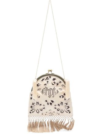 Bode floral tassel backpack - women - Fabric - One Size - White