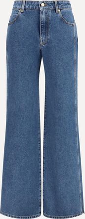 Balmain Jeans a gamba larga dritti Woman 38