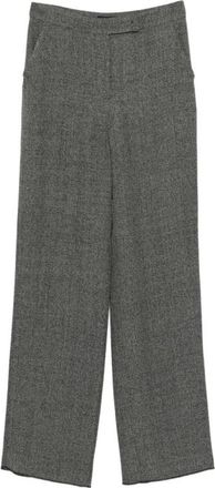 Emporio Armani Pantaloni in tessuto moulin&eacute; - - Trousers - Donna - Grigio - S