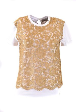 Valentino T-Shirt mit kurzen &Auml;rmeln Gold