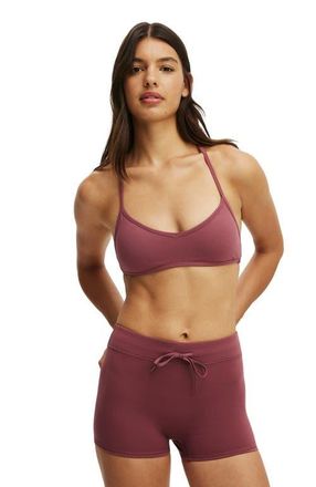 Cotton On Womens Active Ultra Soft Halter Open Back Crop in Dusty Rose at Nordstrom, Size Xx-Small