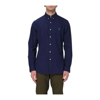 Polo Ralph Lauren Casual Shirts, male, Blue, Size: 2XL Long Sleeve Dress Shirt