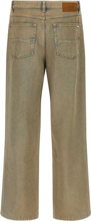 Amiri Mens Beige Cotton Straight-Leg Jeans Clothing